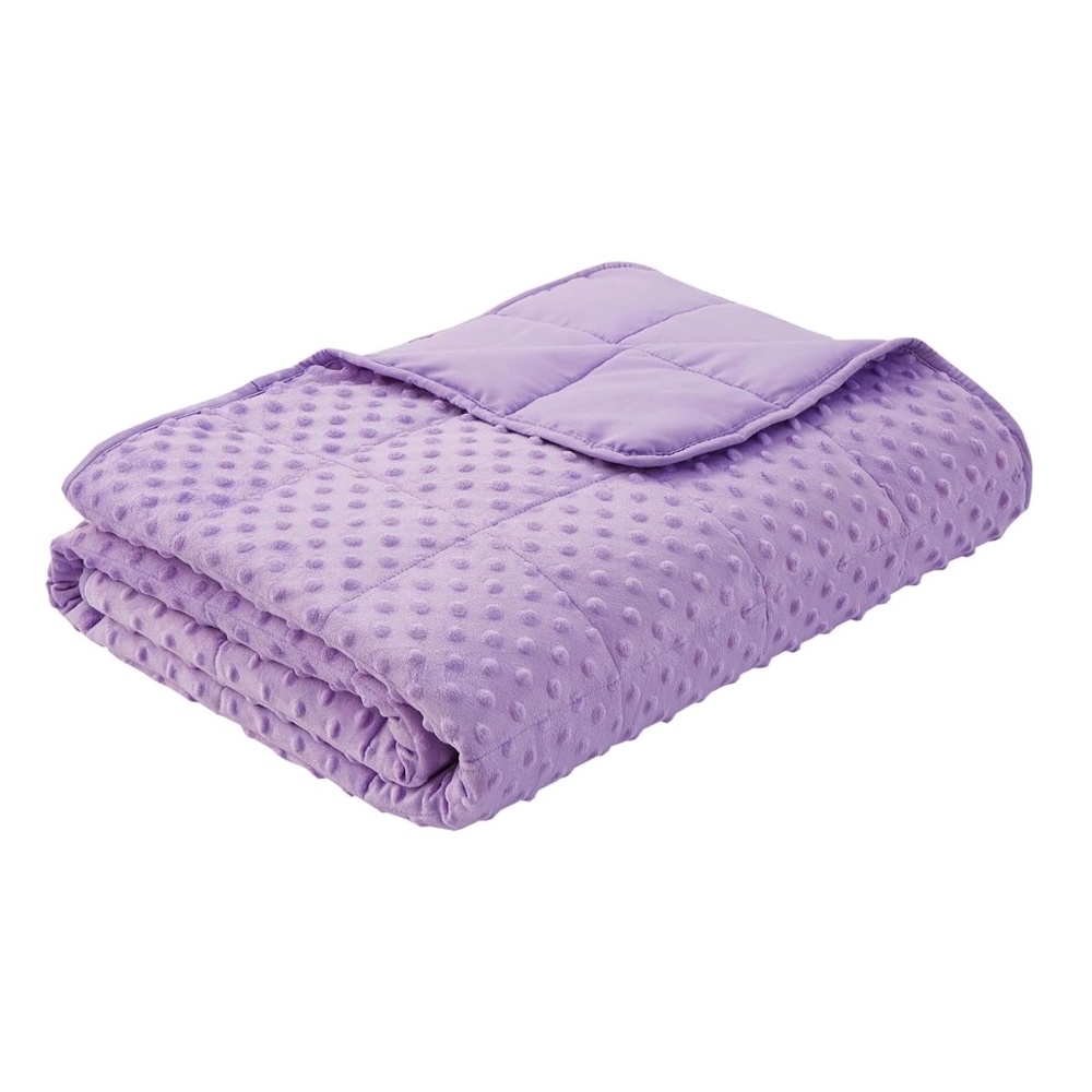 NWOT Purple Weighted Blanket with Glass Beads 10 lbs 48" x 72"